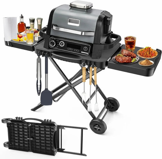 Outdoor Grill Table Cart 57"x24"x35", Outdoor Kitchen Island with Storage & Large Tabletop for Griddle, Ooni Pizza Oven, Woodfire Grill, Bbq...