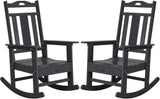 Outdoor Rocking Chairs Set of 2, Hdpe All Weather Resistant Rocking Chair for Porch, Oversized Patio Rocker Chair for Adult, Outdoor Rockers...