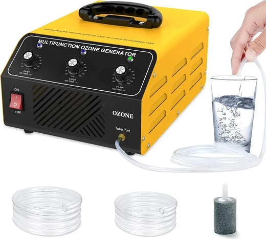 Ozone Generator 40,000 Mg/hour, Dual Mode, Professional O3 Odor Eliminator, Equipped with A Booster Pump, 20,000 Mg, 20,000 Mg and 500 Mg...