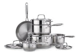 PADERNO Canadian Classic Stainless Steel Cookware Set, Dishwasher & Oven Safe, 11-pc image 3