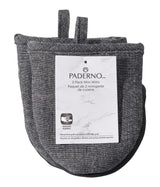 PADERNO Neoprene Palm Mini Mitts, Black Chambray, One-Size, 2-pk image 2