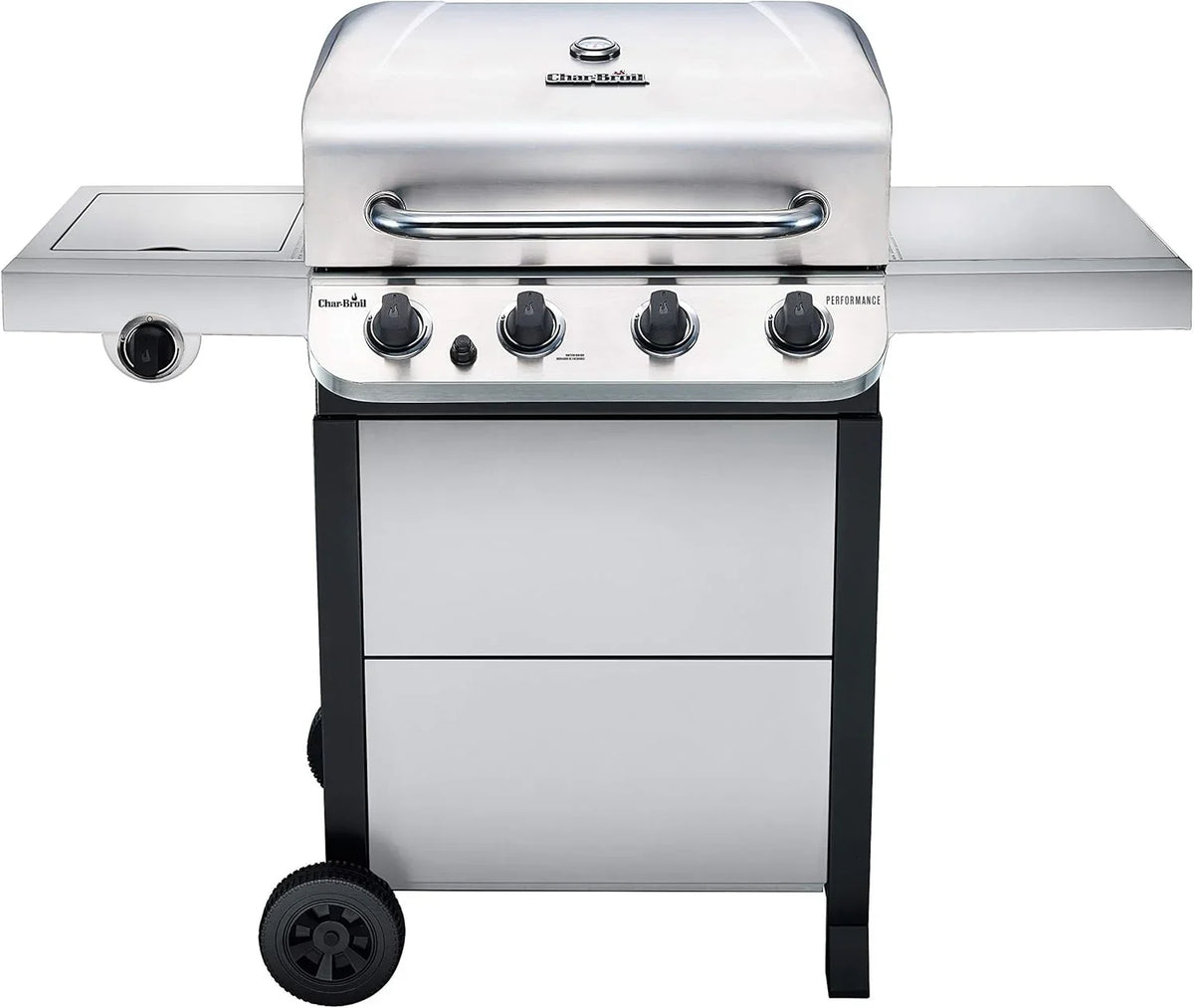 Performance Series Convective 4-Burner with Side Burner Cart Propane Gas Stainless Steel Grill - for Outdoor Spaces