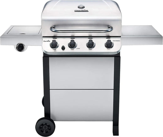 Performance Series Convective 4-Burner with Side Burner Cart Propane Gas Stainless Steel Grill - for Outdoor Spaces