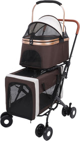 Pet Cart, A Three-in-one Foldable Pet Travel Backpack, Suitable for Small to Medium-sized Dogs and Cats for Home Organization