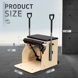 Pilates Chair, Split-pedal Stability Combo Chair with Handles,pilates Reformer Machine,pilates Equipment for Home or Studio Use image 2