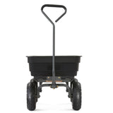 Poly Garden Dump Cart with Easy to Assemble Steel Frame image 4