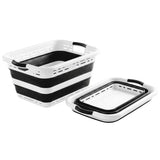 Pop N' Load Collapsible Laundry Basket 2-pack, Black and White