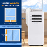 Portable Air Conditioner– 8,000 BTU 3-in-1 AC Unit with Cooling, Dehumidifier & Fan –w/ Remote Control, Window Mount Kit, Wheels, Quiet... image 2