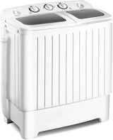 Portable Mini Compact Two-cylinder Washing Machine (17.6 Pounds) - Spanish Model, Rotary Type, Blue White