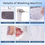 Portable Mini Compact Two-cylinder Washing Machine (17.6 Pounds) - Spanish Model, Rotary Type, Blue White image 4