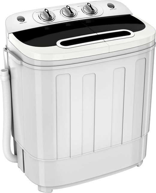 Portable Mini Double-burner Washing Machine, Capacity 13 Pounds, Equipped with A Spin Dryer, A Compact Clothes Washing Machine, A Lightweight...