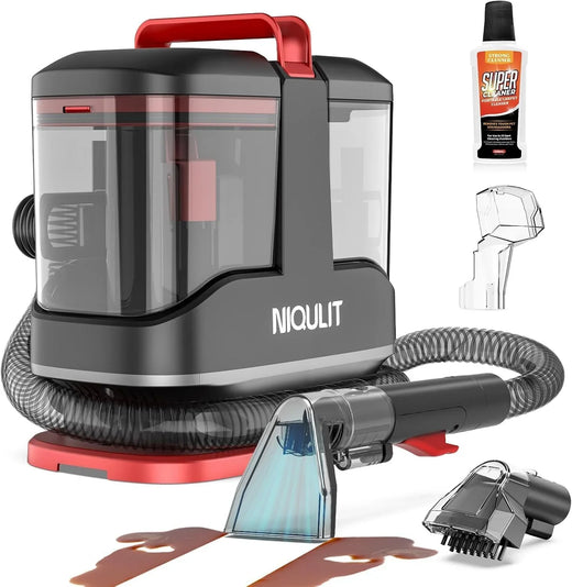 Portable Spot Cleaner Machine for Carpet and Upholstery, 15Kpa Powerful Suction for Pet Stain, Couche & Car, with Dual Brushheads &...