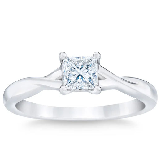 Princess Cut Diamond Solitaire Ring (0.50 Ct) for Garage and Travel
