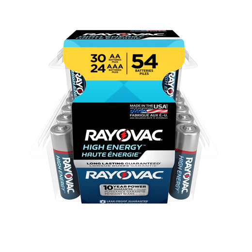 Rayovac AA30/AAA24 Battery Combo Pack, 54-pk