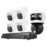 Reolink 8 Channel 4K+ 2TB NVR PoE Security System 4-Dome + OMVI Panoramic / PTZ Camera