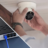 Reolink 8 Channel 4K+ 2TB NVR PoE Security System 4-Dome + OMVI Panoramic / PTZ Camera view 4