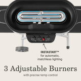 Roadtrip Portable Stand-up Propane Grill with 3 Adjustable Burners & Instastart Ignition, 20,000 Btus of Power for Outdoor Cooking image 4
