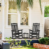 Rocking Chair Outdoor, Weather Resistant Poly Plastic Rocker Chairs, 350lb Heavy Duty, Oversized Porch for Adult, High Back Smooth Chairs... image 2