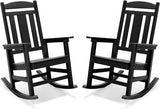 Rocking Chair Outdoor, Weather Resistant Poly Plastic Rocker Chairs, 350lb Heavy Duty, Oversized Porch for Adult, High Back Smooth Chairs... image 3