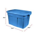 Rubbermaid Roughneck Stackable Storage Box with Lid, 68-L, Blue image 6