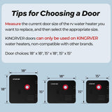 RV Tankless Water Heater Without Door, Propane Gas, DC 12V, 3 Optional Door Sizes 15"x15", 15"x18" and 18"x18" for Refitment, Compatible with... image 3
