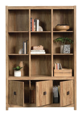 Sauder Cannery Bridge 3-Door Bookcase/Bookshelf Storage Cabinet, Sindoori Mango Finish image 8