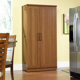 Sauder Homeplus 2-Door Storage Cabinet/Pantry with Adjustable Shelves, Sienna Oak Finish image 3