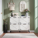 Shoe Storage Cabinet,farmhouse Shoe Organizer with 4 Flip Drawers & Barn Door Design,freestanding Hidden Slim Narrow Shoe Rack Cabinet for... image 4