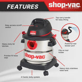 Shop-vac 5 Gallon 4.5 Peak Hp Wet Dry Vacuum for Garage and Travel image 3