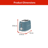 SMEG Compact 2-Slice Traditional Toaster, Storm Blue image 5