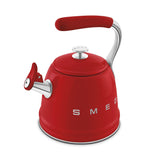 SMEG Traditional Stove Top Whistling Kettle, Red, 2.3-L image 2