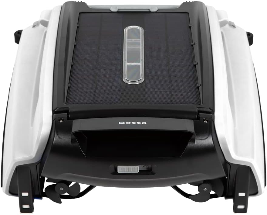 Solar Powered Automatic Robotic Pool Surface Skimmer Cleaner with 24/7 Continuous Cleaning Battery Power and Re-engineered Twin Salt Chlorine...