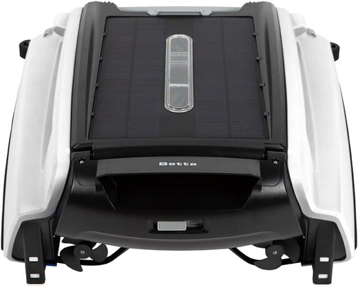 Solar Powered Automatic Robotic Pool Surface Skimmer Cleaner with 30-Hour Continuous Cleaning Battery Power and Re-engineered Twin Salt...