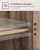 Songmics Home Industrial Camel Brown/Black Buffet Cabinet image 3