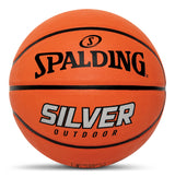 Spalding Silver Outdoor Rubber Basketball, Official Size 7 (29.5-in), Orange image 2