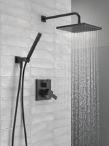 Square Shower Head Set, Rain Shower Head and Handle Set Made of Brushed Nickel Material, Valve Cover Kit, 10 Inches, Stainless Steel image 4