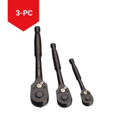 Stanley Professional Grade Black Chrome Ratchet Set, 3-pc image 2