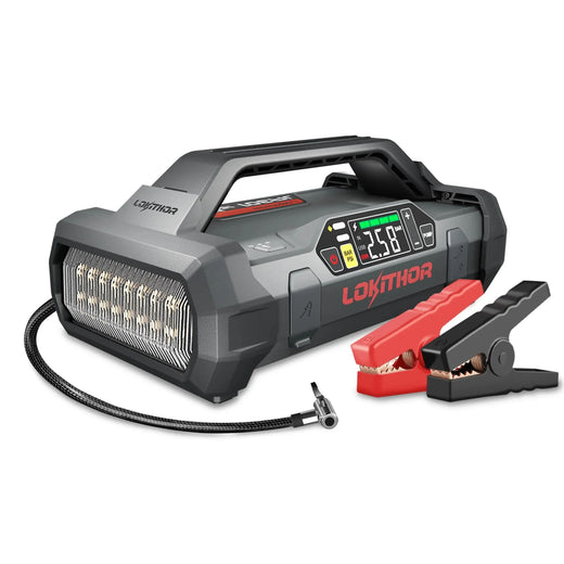 Starter with Air Compressor, 1500Amp 12V Portable Car Battery Booster Pack for Upto 7.0L Gas or 4.5L Diesel, 150 PSI Tire Inflator with...