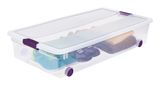 Sterilite ClearView Latch Wheeled Underbed Storage Box, 57-L image 2