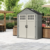 Suncast Everett 6x3-ft Dove Grey All-Weather Storage Shed image 7