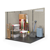 Suncast Modernist 7x7-ft Vanilla/Dove Grey Storage Shed image 5