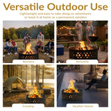 Sunnydaze Decor Cut Out Wood-Burning Fire Ring, 36-in image 7