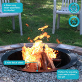 Sunnydaze Decor Heavy Duty Fire Pit Ring Liner, 39-in image 4