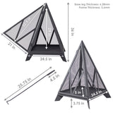 Sunnydaze Decor Majestic Pyramid Steel Fire Pit, Black image 6