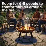 Sunnydaze Decor Rustic Cast Iron Fire Bowl, 30-in image 6