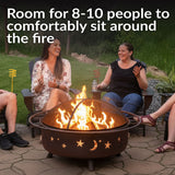 Sunnydaze Décor Steel Cosmic Fire Pit, Extra-Large, 42-in image 7