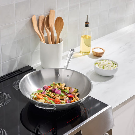 T-fal 14" Tri-ply Stainless Steel Wok