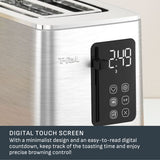 T-fal 2-Slice Stainless Steel Digital Toaster, Extra wide slots, 7 Browning levels image 8
