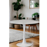 Take Me Home Leo Faux Marble Dining Table Tulip Base image 7