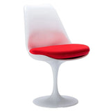 Take Me Home Tulip Chair Armless Chair, Fiberglass, Red